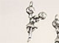 Tibetaans zilveren cheerleader 29x13mm