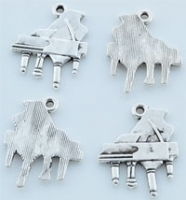 Tibetaans zilveren piano 21x16mm
