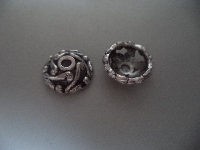 Tibetaans zilveren kralenkapje 12mm