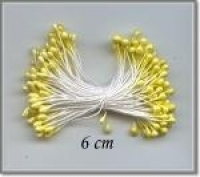 Meeldraden geel 6cm - 144 stuks