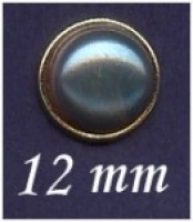Parelmoer brads blauw 12mm - per stuk
