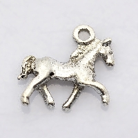 Tibetaans zilveren paard 16x17x4mm