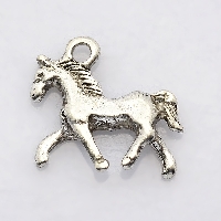 Tibetaans zilveren paard 16x17x4mm