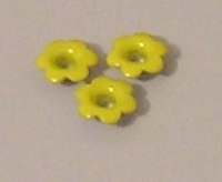 Gele eyelets kleine bloem 1.0cm - 10 stuks 
