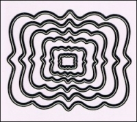 Lin & Lene stencil nestje rechthoek (6 st) (1201/0003)
