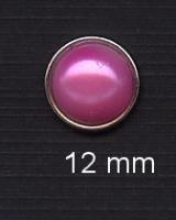 Parelmoer brads roze 12mm - per stuk
