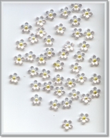 Acryl bloem wit (01) - 10 stuks