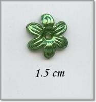 Acryl bloem groen (31) - 15 stuks
