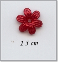 Acryl bloem rood (33) - 15 stuks