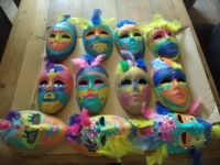 Papiermaché gezichtsbedekkend masker