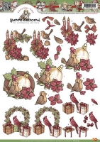 Yvonne creations - Kerstbloemen (CD10219)