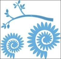 Creatables stencil branch and flower 2 LR 0257