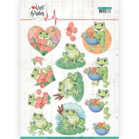 CD11459 Jeanines Art -Jeanine's Art - Well Wishes - Frogs