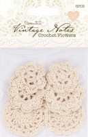 Papermania DC Crochet Flowers (6) Vintage Notes -PMA 368500 