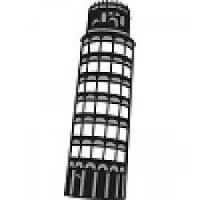CR 1222 Craftables stencil Scheve toren van Pisa