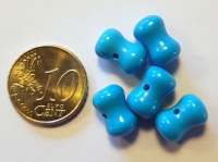 Blauwe pellet kraal, 10x6x6 mm