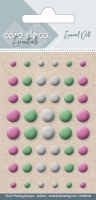 CDEED004 Card Deco Essentials Enamel Dots Pink / Green / White