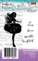 PD7892 Polkadoodles stamp Graceful Flower Girl 2 Silhouettes