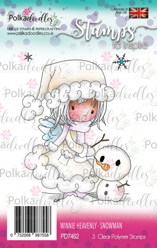 PD7462 Polkadoodles Stamp Winnie Heavenly Snowman