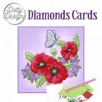 DDDC1013 Dotty Designs Diamond Cards - Red Flowers