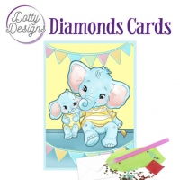 DDDC1024 Dotty Designs Diamond Cards - Elephants