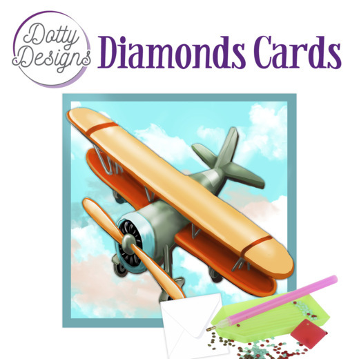 DDDC1033 Dotty Designs Diamond Cards - Vintage Biplane