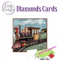 DDDC1035 Dotty Designs Diamond Cards - Vintage Locomotive