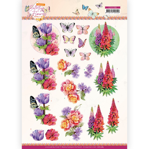 CD11785 Jeanine's Art - Perfect Butterfly Flowers - Anemone