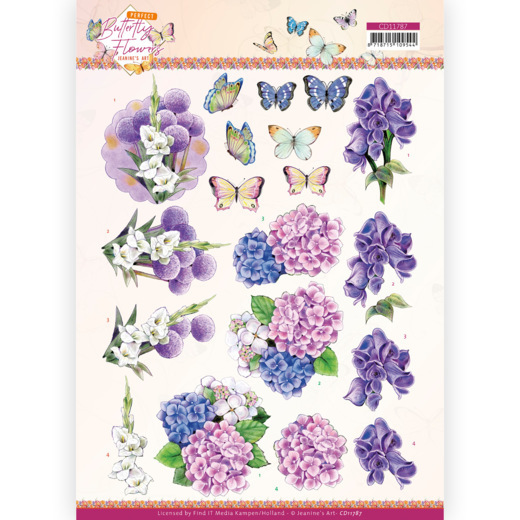 CD11787 Jeanine's Art - Perfect Butterfly Flowers - Hydrangea