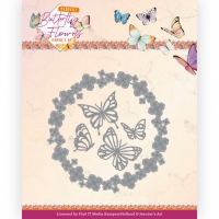 JAD10152 Jeanine's Art - Perfect Butterfly Flowers -Butterfly Wreath