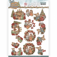 SB10688 3D Push Out - Yvonne Creations - A Gift for Christmas - Fireplace