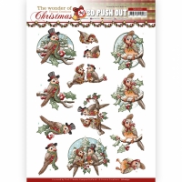 SB10690 3D Push Out - Yvonne Creations - The Wonder of Christmas - Birds