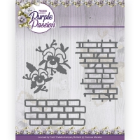 PM10246 Precious Marieke - Purple Passion - Wall with Pansies