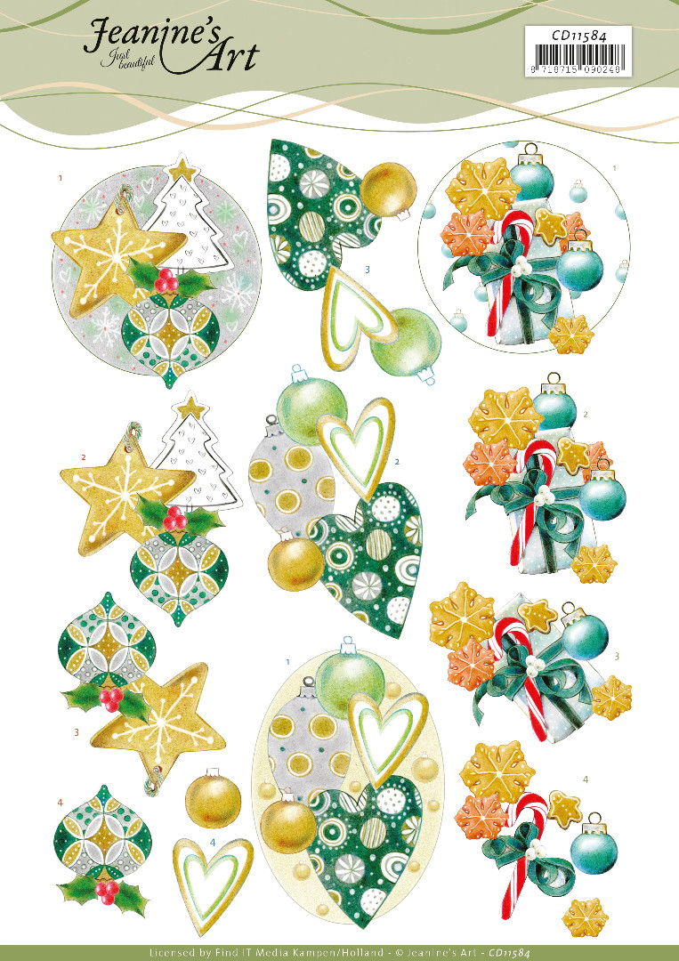 CD11584 - Jeanine's Art - Christmas Baubles