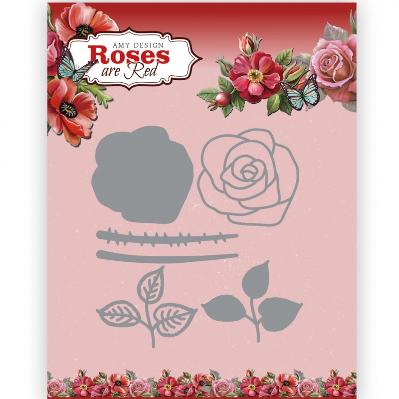 ADD10301 Dies - Amy Design - Roses Are Red - Buil-up Rose