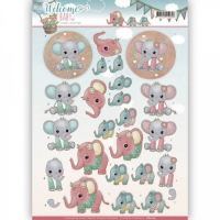 CD11115 - Yvonne Creations - Little Elephants Welcome Baby