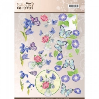 CD11000 Jeanine's Art - Classic Butterflies And Flowers - Blue Flowers