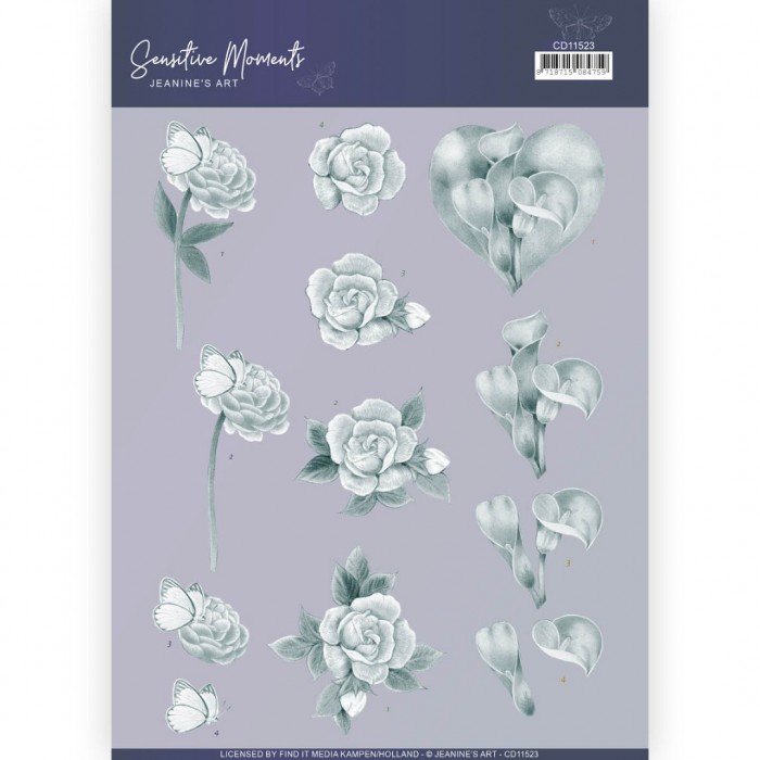 CD11523 Jeanine's Art -  Sensitive Moments - Grey Calla Lily