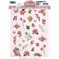 CD12111 Amy Design - Pink Florals - Small Elements