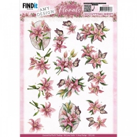 CD12103 Amy Design - Pink Florals - Lillies