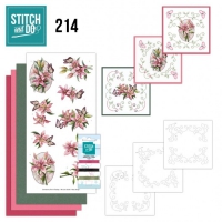 STDO214 Stitch and Do 214 - Amy Design - Pink Florals - Lilies