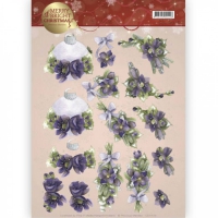 CD11123 Precious Marieke - Merry and Bright - Bouquets In Purple