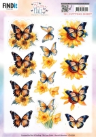 CD12299  Berries Beauties - Flutter Flair - Yellow Flutters
