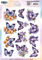 CD12297  Berries Beauties - Flutter Flair - Purple Flutters