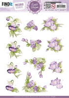 SB10987 Push out Sheet - Precious Marieke - Purple Blossom - Violet