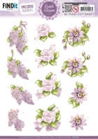 SB10986 Push out Sheet - Precious Marieke - Purple Blossom - Lilac