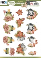 SB10908 Push out Sheet - Precious Marieke - All About Animals - All About Orange