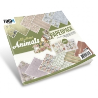 PMPP10042 Paperpack - Precious Marieke - All About Animals - Design 20 x 20 cm