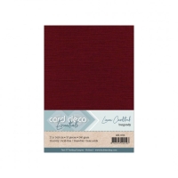 LKK-A514 #14 Card Deco Linnenkarton - 10 vel - A5 - bordeaux / burgundy