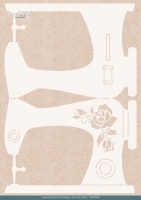 CDEST066 - Stencil - Card Deco Essentials - Sewing Serenity - Sewing Machine - A4